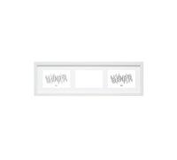 DEKNUDT FRAMES Cadre photo avec passe-partout pour 3 photos 15x20cm - Blanc - Bois MDF - Multivue - Collage - pour accrocher ou poser - 23x71cm - S66KC6 15x20