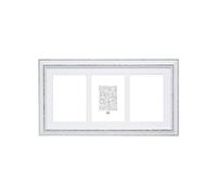 Deknudt Frames Cadre Photo Blanc avec Passe-Partout pour 3 Photos Taille Image 10,0 x15,0 cm;