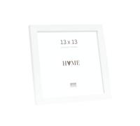 Deknudt Frames - cadre photo en bois pour photo 13x13cm - format carré - couleur blanc - pour photos, affiches ou posters - S243K1 - à poser ou à accrocher