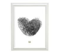 Deknudt Frames - Cadre photo en bois pour photo 30x45cm - blanc avec biseau bois clair - pour accrocher - pour affiches ou posters - S221H1 30x45