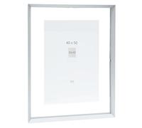 Deknudt Frames - Cadre photo - entre deux verres - bord argenté - aluminium - pour format jusqu'à 40x50cm - S028D1 - à accrocher