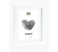 DEKNUDT Frames - Cadre photo - entre deux verres - bord blanc - bois MDF - pour format jusqu'à 15x20cm - S68SG1 - à poser