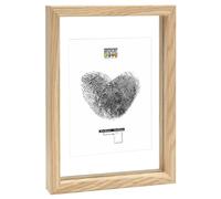 DEKNUDT Frames - Cadre photo - entre deux verres - bord bois naturel - bois MDF - pour format jusqu'à 20x30cm - S68SG3 - à poser