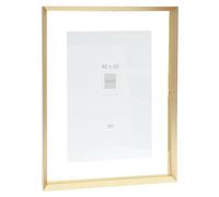 Deknudt Frames - Cadre photo - entre deux verres - bord doré - aluminium - pour format jusqu'à 40x50cm - S028A1 - à accrocher