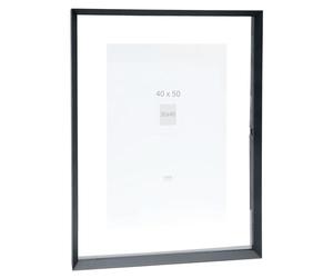 Deknudt Frames - Cadre photo - entre deux verres - bord noir - aluminium - pour format jusqu'à 40x50cm - S028K2 - à accrocher