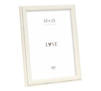 Deknudt Frames - Cadre photo - finition blanc - bois - pour format 10x15 cm - style campagnard - S236F1 - accrocher ou poser