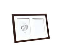 Deknudt Frames - Cadre photo pour 2 photos - Marron - Avec double passe-partout - Taille de l'image : 10 x 15 cm - En bois MDF - à suspendre ou à poser - S65KQ2 10x15cm