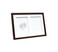 Deknudt Frames - Cadre photo pour 2 photos - Marron - Avec double passe-partout - Taille de l'image : 13 x 18 cm - En bois MDF - à suspendre ou à poser - S65KQ2 13x18cm