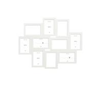 Deknudt Frames - Cadre pour 10 photos en format 10x15cm - couleur blanc - bois MDF - multivue - collage - S68UC1P10 - format du cadre 48x59cm