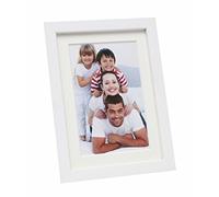 Deknudt Frames S223K1 Cadre Photo Basic avec Passepartout Bois Moulure Haut Blanc 50 x 70