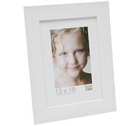 Deknudt Frames S226K1 Basic Cadre Photo Bois Blanc Large 13 x 18 | bord large - pour photos, affiches ou posters - à poser ou à accrocher