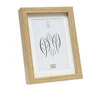Cadre Photo Deknudt S40a-p1 (mdf) Avec Passe-partout Blanc 13x18 (passepartout Fenêtre 10x15) Bois Naturel