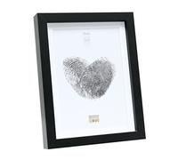 Deknudt Frames S40AK2 P1 Cadre Photo Basic avec Passe Partout Moulure Haute en Bois/MDF Noir 15 x 20 cm