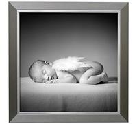Deknudt Frames S41ND1-30.0X30.0 Cadre Photo avec Filet Résine Argent 38,6 x 38,6 x 2 cm