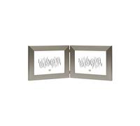 Deknudt Frames S41VD1 H2H Cadre Photo Diptyque Horizontal Résine Argenté 13 x 18 cm