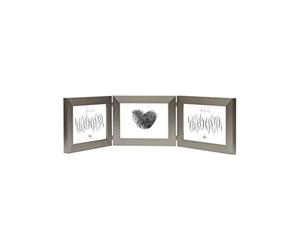 Deknudt Frames S41VD1-H3H-10.0X15.0 Cadre Photo Triptyque Horizontal Résine Argenté 19,4 x 15,1 x 1,6 cm