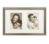 Deknudt Frames S41VD1P2V Cadre Photo pour 2 Photos Bois Argenté 13 x 18 cm