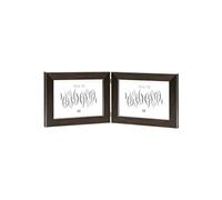 Deknudt Frames S41VK3-H2H-10.0X15.0 Cadre Photo Diptyque Horizontal Résine Brun 18,2 x 13,9 x 1,7 cm