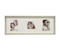 Deknudt Frames S41VL3 Cadre pour 3 Photos S41VD4 avec Passe Partout Tournant Argenté 10 x 15 cm