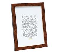 Deknudt Frames S43AG2 Cadre Photo avec Filet Doré Bois de Loupe Brun 9 x 13