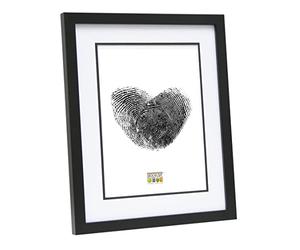 Deknudt Frames S43AK2P1 Cadre Photo avec Passé-Partout Bois Noir 13 x 18 cm