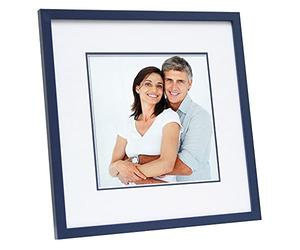 Deknudt Frames S43AM6P1 Cadre Photo avec Passé Partout Bois Bleu 13 x 18 cm