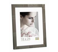 Deknudt Frames S43ND1 Cadre Photo avec Motif Ligné Version Fin du S876D1 Bois Argenté 13 x 18 cm