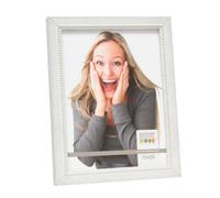 Deknudt Frames S43VF1-28.0X35.0 Cadre Photo Bois Blanc avec Filet de Petites Boules Argenté 28 x 35 cm