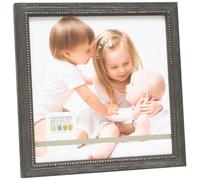 Deknudt Frames S43VF2-13.0X13.0 Cadre Photo Bois Noir avec Filet de Petites Boules Argenté 13 x 13 cm