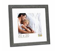 Deknudt Frames S43VF2 Cadre Photo Bois Noir avec Filet de Petites Boules Argenté 24 x 30 cm