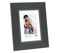 Deknudt Frames S45CF2 Cadre Photo Look Technique de Peinture avec Filet Beige Résine Noir 50 x 70 cm