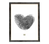Deknudt Frames S45DB2 Cadre Photo avec Filet Bois Noir/Argenté 20 x 30 cm