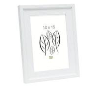 Deknudt Frames S45EF1 Cadre Photo avec Bord Relevé Look Peint Bois Blanc 10 x 15 cm