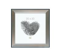 Deknudt Frames S45FD2 Cadre Photo avec Filet Résine Argenté/Noir 20 x 20 cm