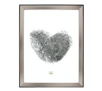 Deknudt Frames S45FD2 Cadre Photo avec Filet Résine Argenté/Noir 40 x 50 cm
