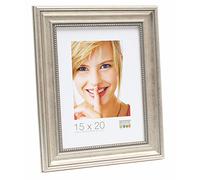 Deknudt Frames S45HD1 Cadre Photo avec Filet Résine Argenté/Perlé 15 x 15 cm