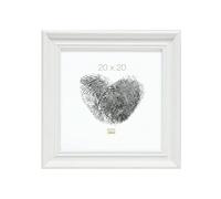 Deknudt Frames S45HF1 Cadre Photo avec Filet Perlé Bois Blanc 20 x 20 cm