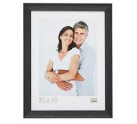 Deknudt Frames S45LH2 Cadre Photo avec Filet Résine/Bois Noir 28 x 35 cm