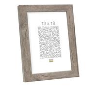 Deknudt Frames S45RH7 Cadre Photo Moulure Bloc Bois Gris/Beige 13 x 18 cm