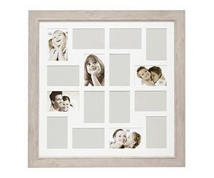 Deknudt Frames S48SH1P16 Cadre Photo Pêle Mêle 16 Photos Bois Blanc/Clair 10 x 15 cm