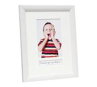 Deknudt Frames S54SF1 P1FR Cadre Photo avec Case Texte en Français Bois Peint Blanc 10 x 15 cm