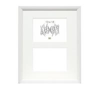 Deknudt Frames S54SF1 P2 Cadre pour 2 Photos Bois Peint Blanc 13 x 18 cm