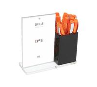 Deknudt Frames S58RF5 Porte-Plume avec Cadre Photo en Plexi 10 x 15 cm