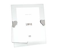 Deknudt Frames S59ZD4 Cadre Photo en Verre Coeur Argenté 13 x 18 cm