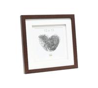 Deknudt Frames S65KQ1 Cadre Photo Double Passe-Partout Bois Brun 13 x 13 cm | avec double passe-partout - 1 vue - taille de l'image : 13x13cm - en bois MDF - à accrocher ou à poser