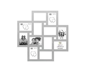 Deknudt Frames S65SK5 Cadre Multi-Photos avec 12 Ouvertures Argenté 10 x 15 cm