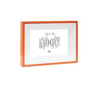 Deknudt Frames S67DK3- P2 - Cadre Photo Double-Face Blanc/Orange/Laqué 13 x 18 cm