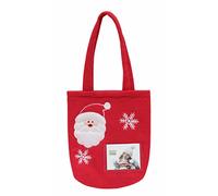Deknudt Frames S67HC2 Cadre Photo avec Petit Sachet de Cadeaux Noël 15 x 17 cm Toile Rouge 4,5 x 6 cm