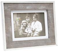 Deknudt Frames S67TD1 Cadre Photo avec Filet Intérieur et Extérieur Bois Gris/Blanc 15 x 20 cm