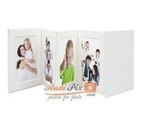 Deknudt Leporello blanc 8x10x15 similicuir 8 photos A66DC1 8PH